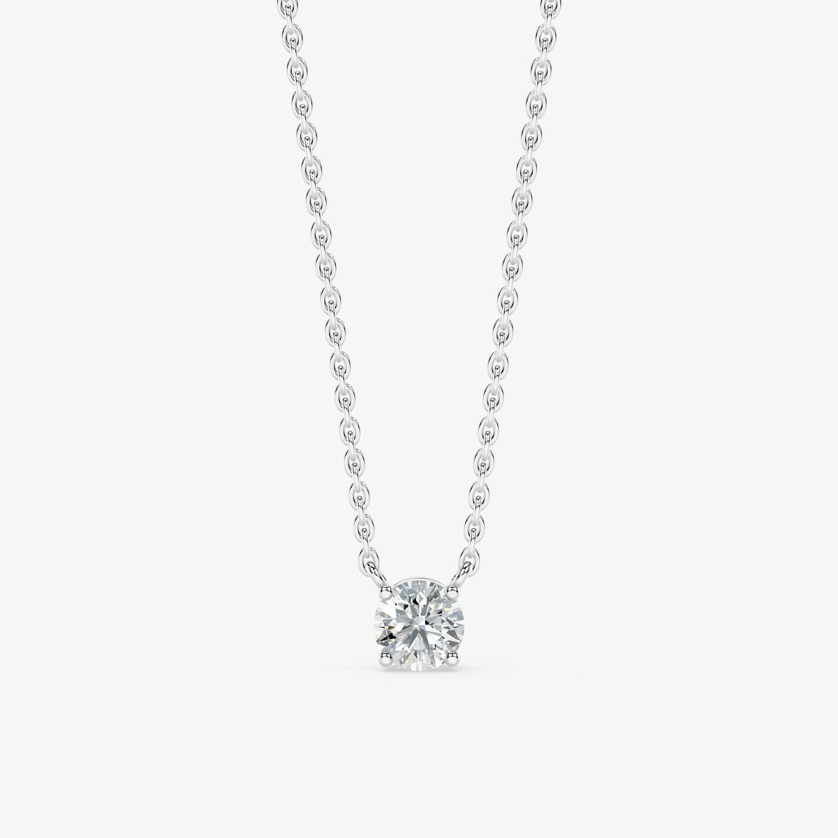 Round Cut Solitaire Pendant