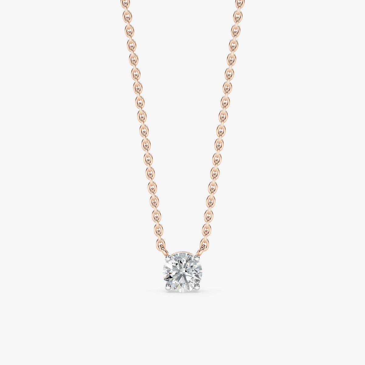 Round Cut Solitaire Pendant