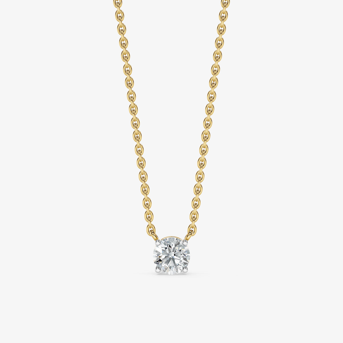 Round Cut Solitaire Pendant