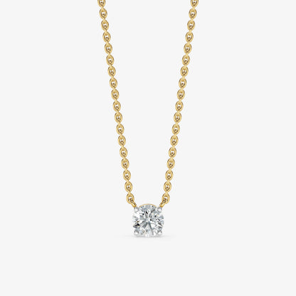 Round Cut Solitaire Pendant