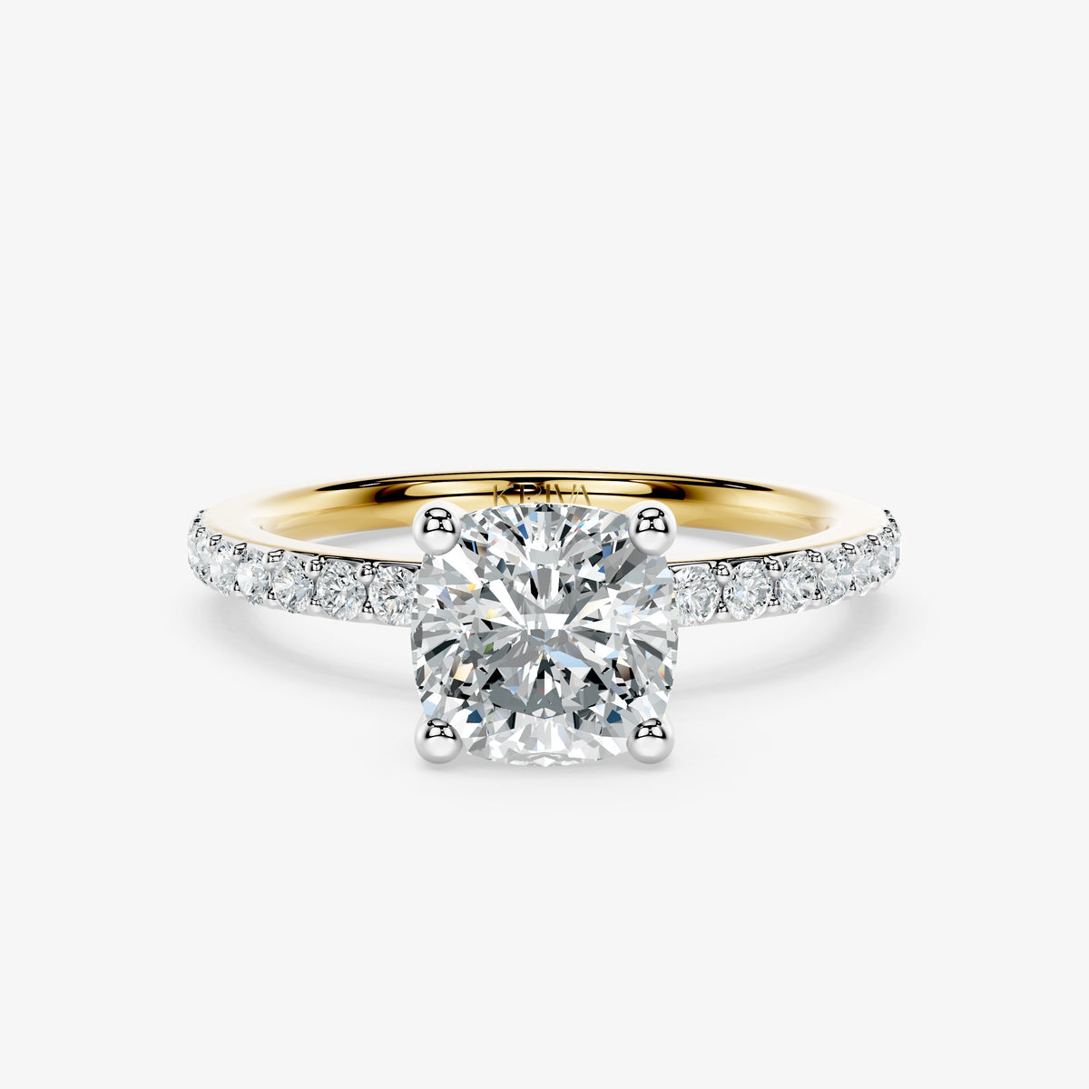 Cushion Trail Solitaire Diamond Ring