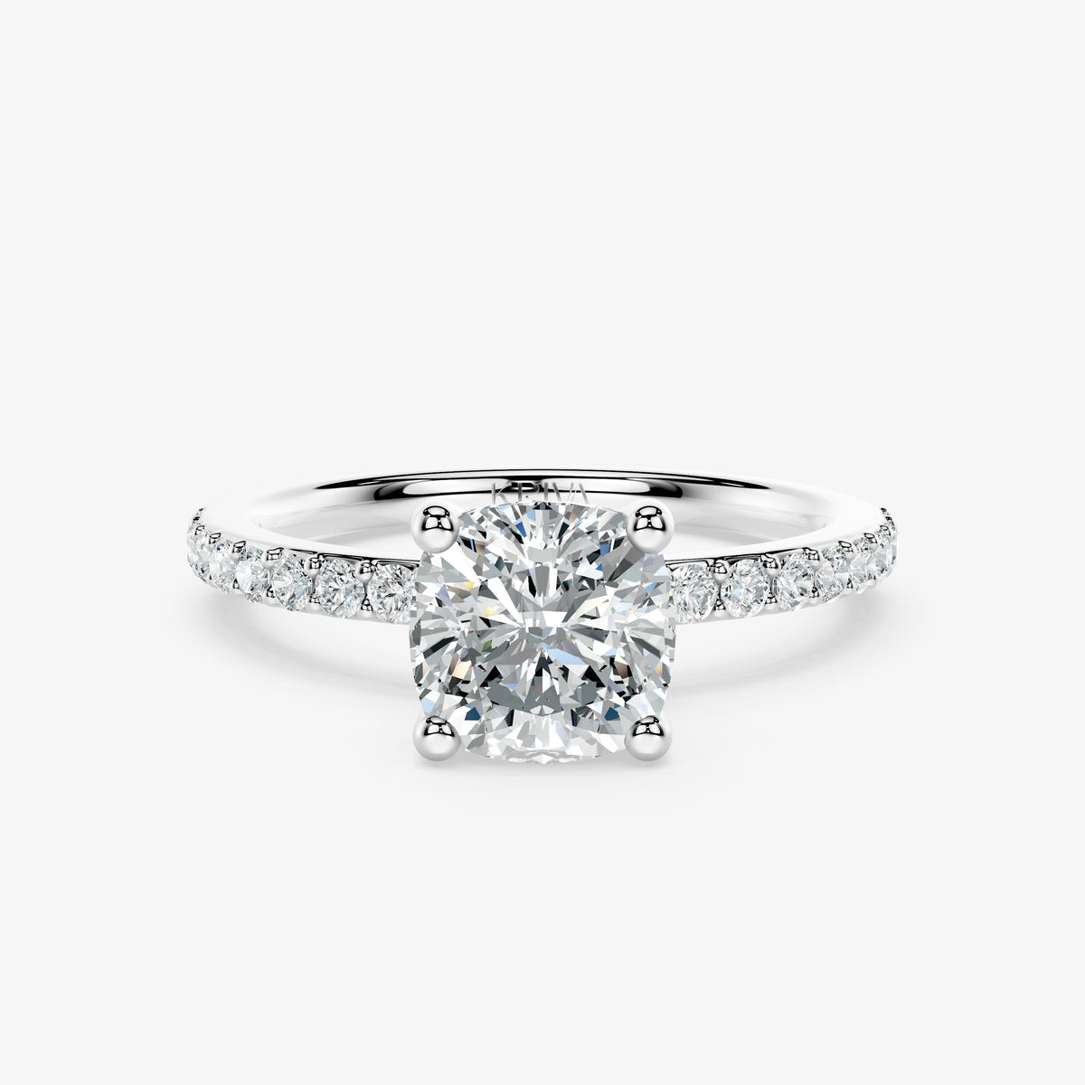 Cushion Trail Solitaire Diamond Ring