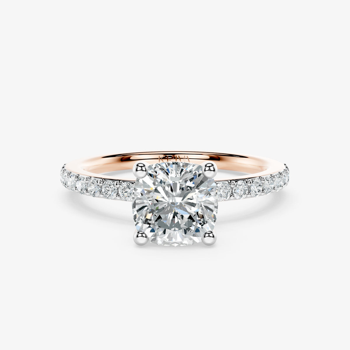 Cushion Trail Solitaire Diamond Ring