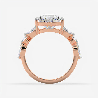 Pear Petal Diamond Ring