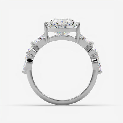 Pear Petal Diamond Ring