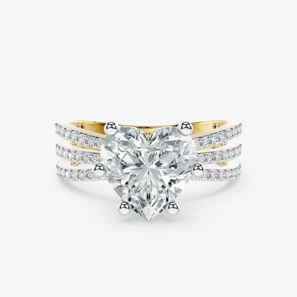 Trinity Heart Diamond Ring