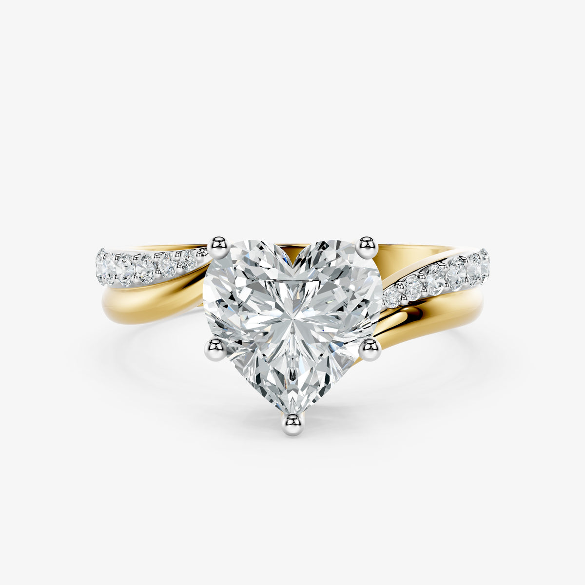 Heart Cascade Diamond Ring