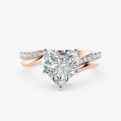 Heart Cascade Diamond Ring