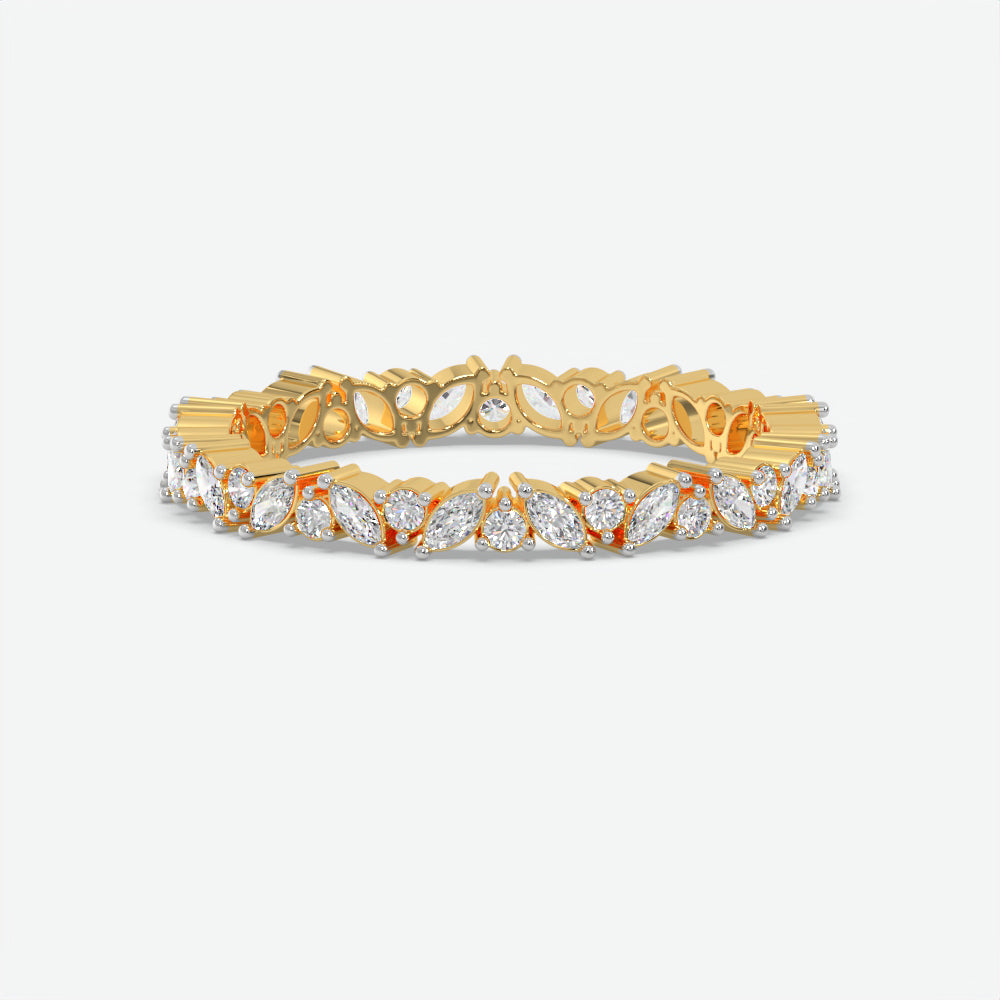 Elara Mixed-Cut Diamond Eternity Ring