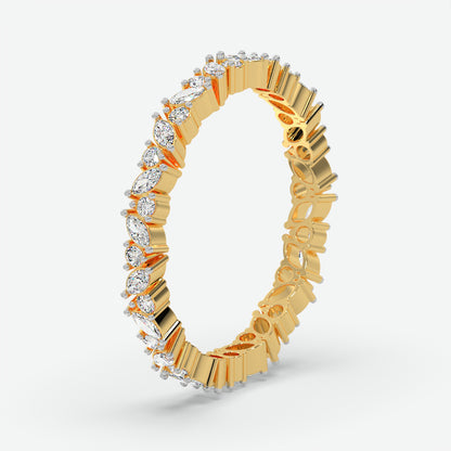 Elara Mixed-Cut Diamond Eternity Ring