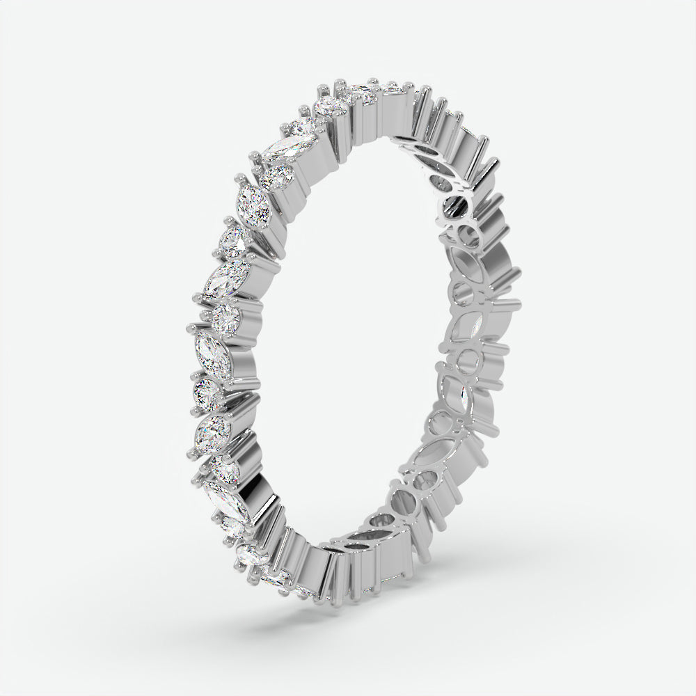 Elara Mixed-Cut Diamond Eternity Ring