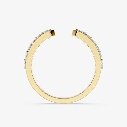 Minimalist Diamond Open Band Ring