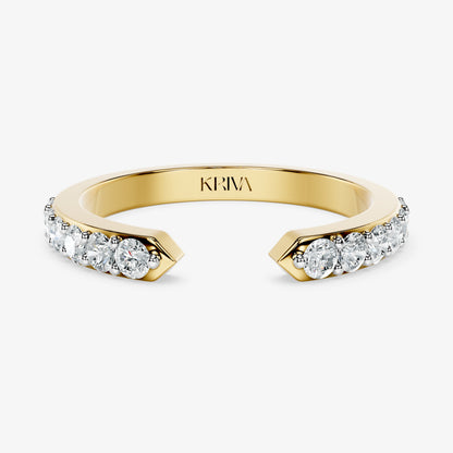 Minimalist Diamond Open Band Ring
