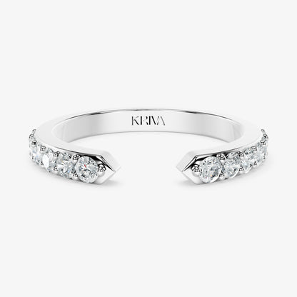 Minimalist Diamond Open Band Ring