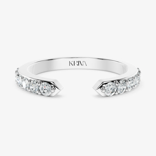 Minimalist Diamond Open Band Ring