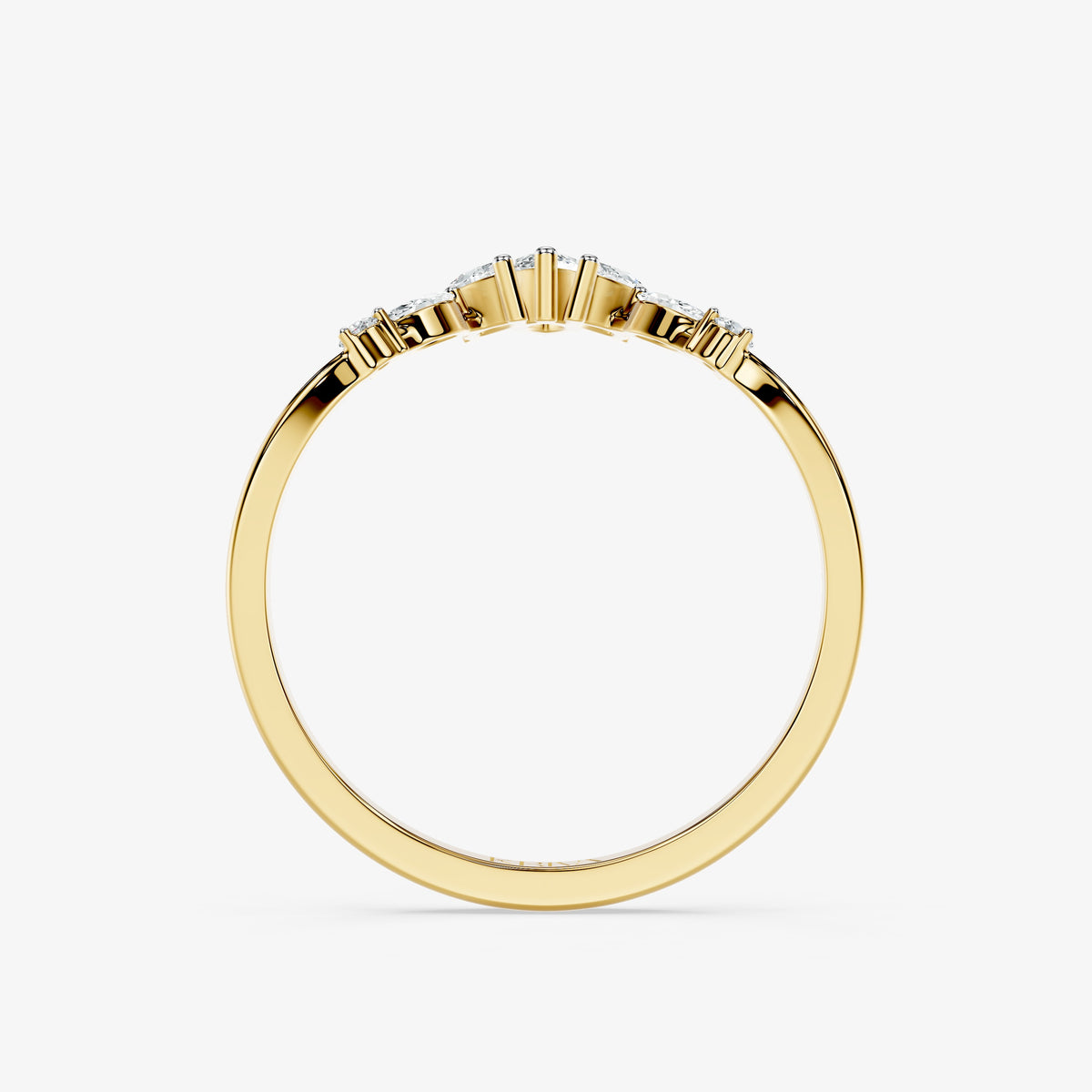 Marquise Floral Diamond Band Ring