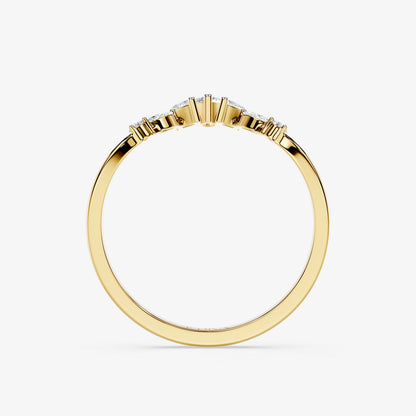 Marquise Floral Diamond Band Ring