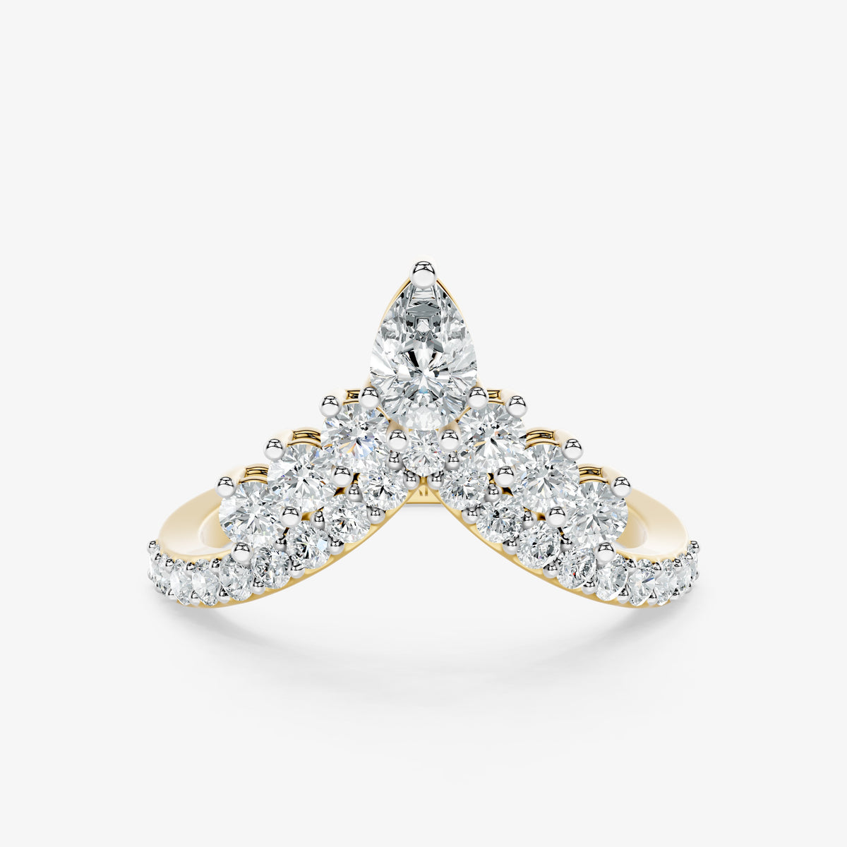 Celestine Pear Diamond Ring
