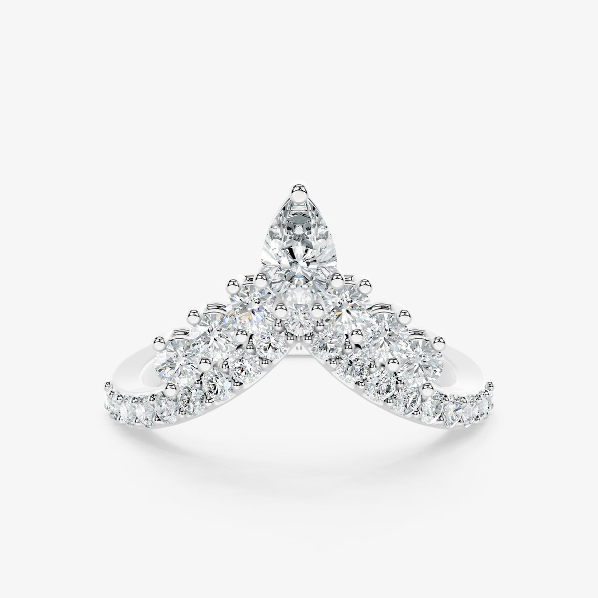 Celestine Pear Diamond Ring