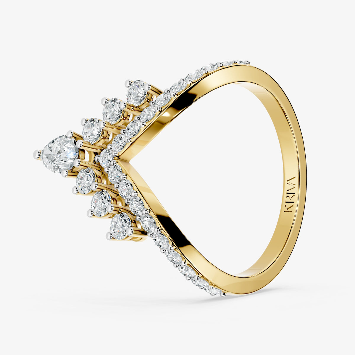 Celestine Pear Diamond Ring