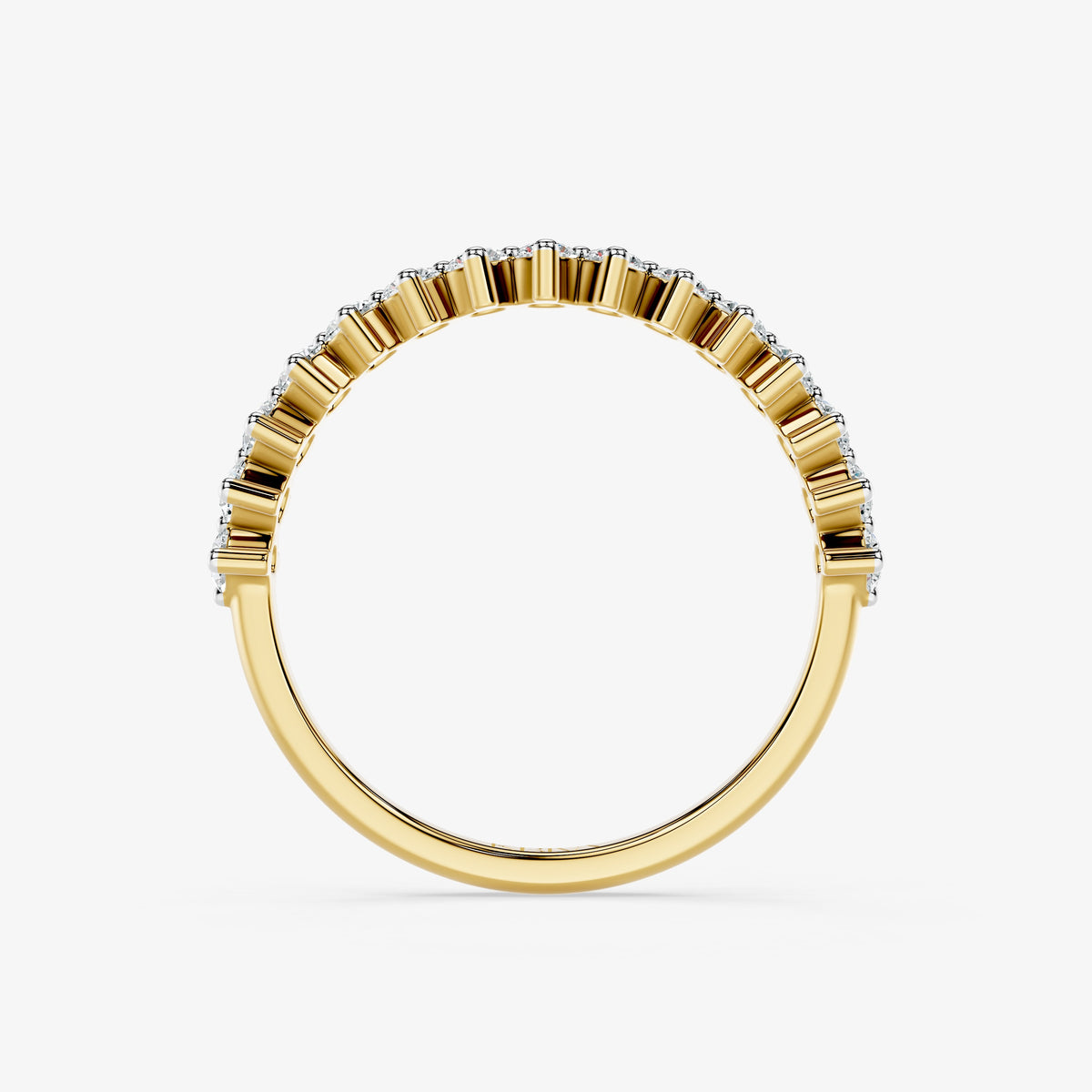 Round Diamond Accent Band Ring