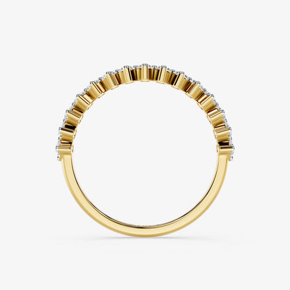 Round Diamond Accent Band Ring