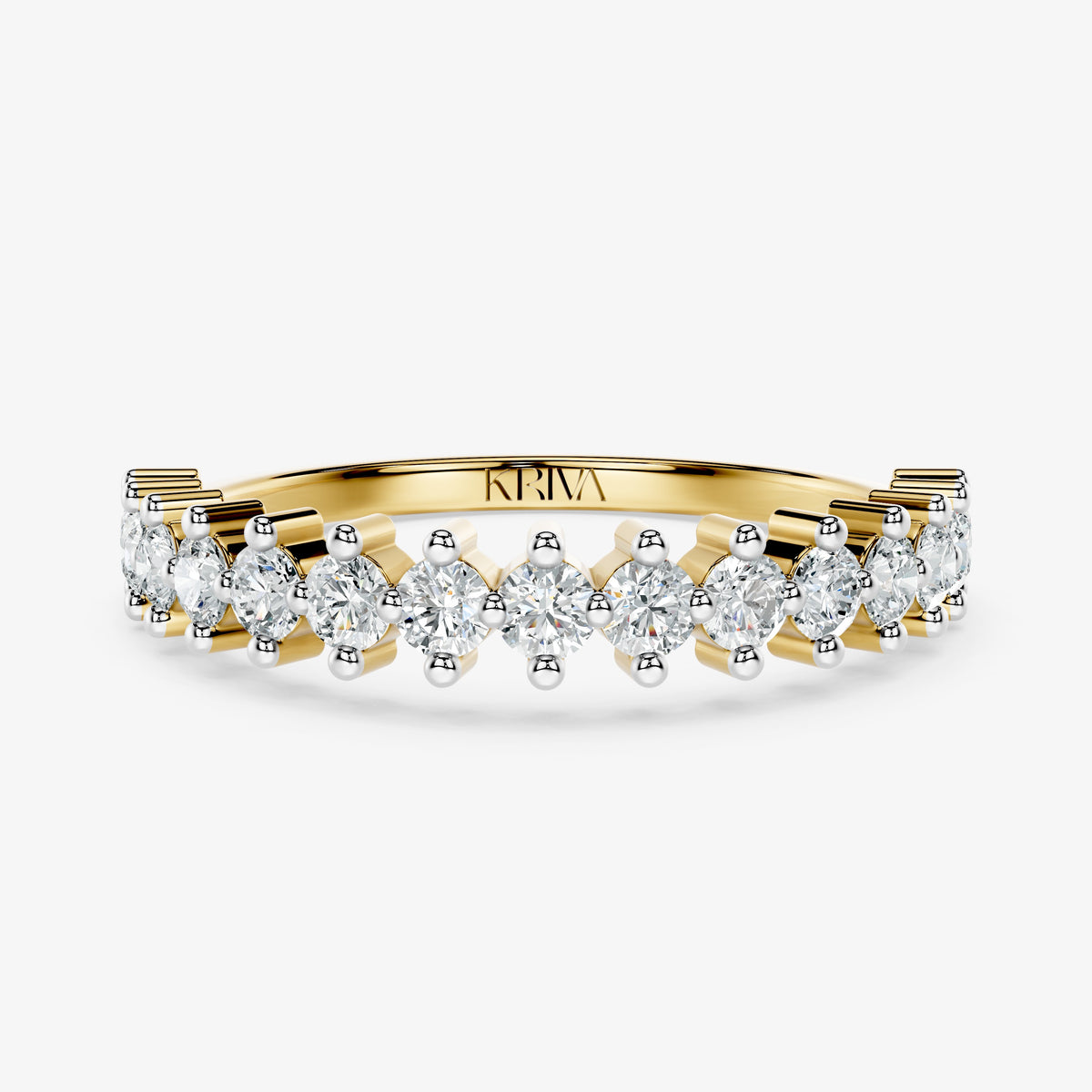 Round Diamond Accent Band Ring