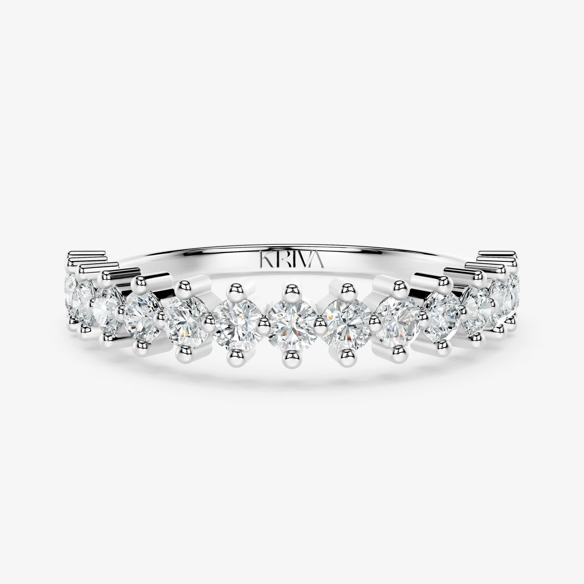 Round Diamond Accent Band Ring