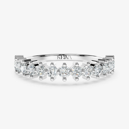 Round Diamond Accent Band Ring