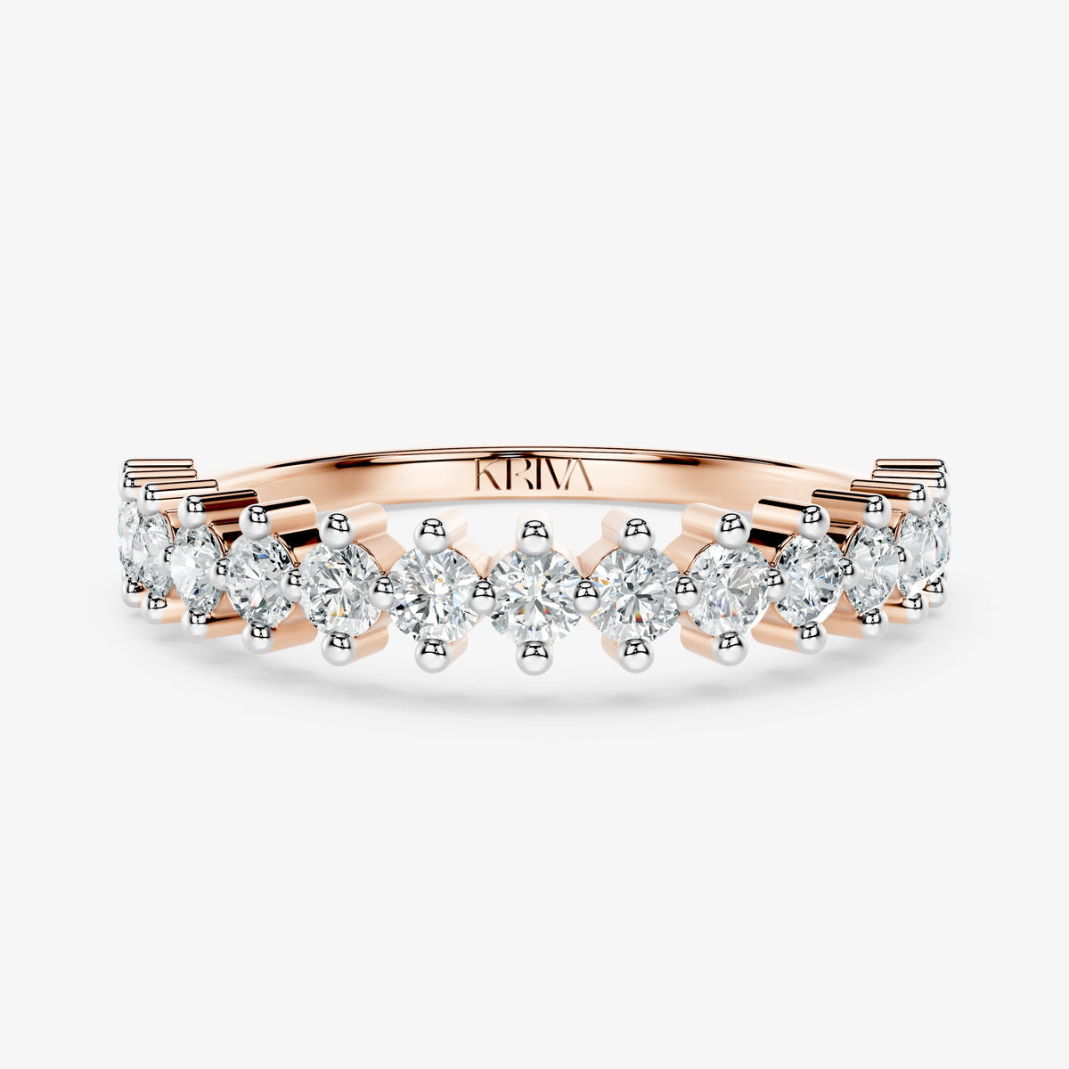 Round Diamond Accent Band Ring