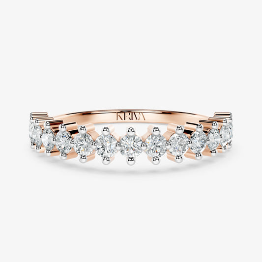 Round Diamond Accent Band Ring