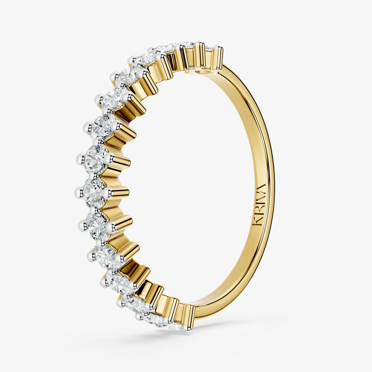Round Diamond Accent Band Ring