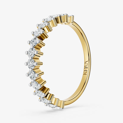 Round Diamond Accent Band Ring