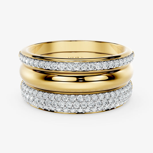 Veyra Triple-Line Diamond Band