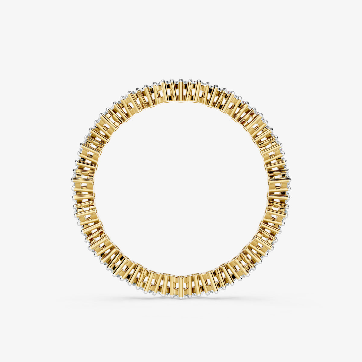 Round Diamond Multi-Row Band Ring