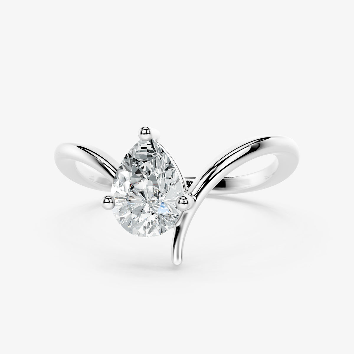 Pear Sway Diamond Ring