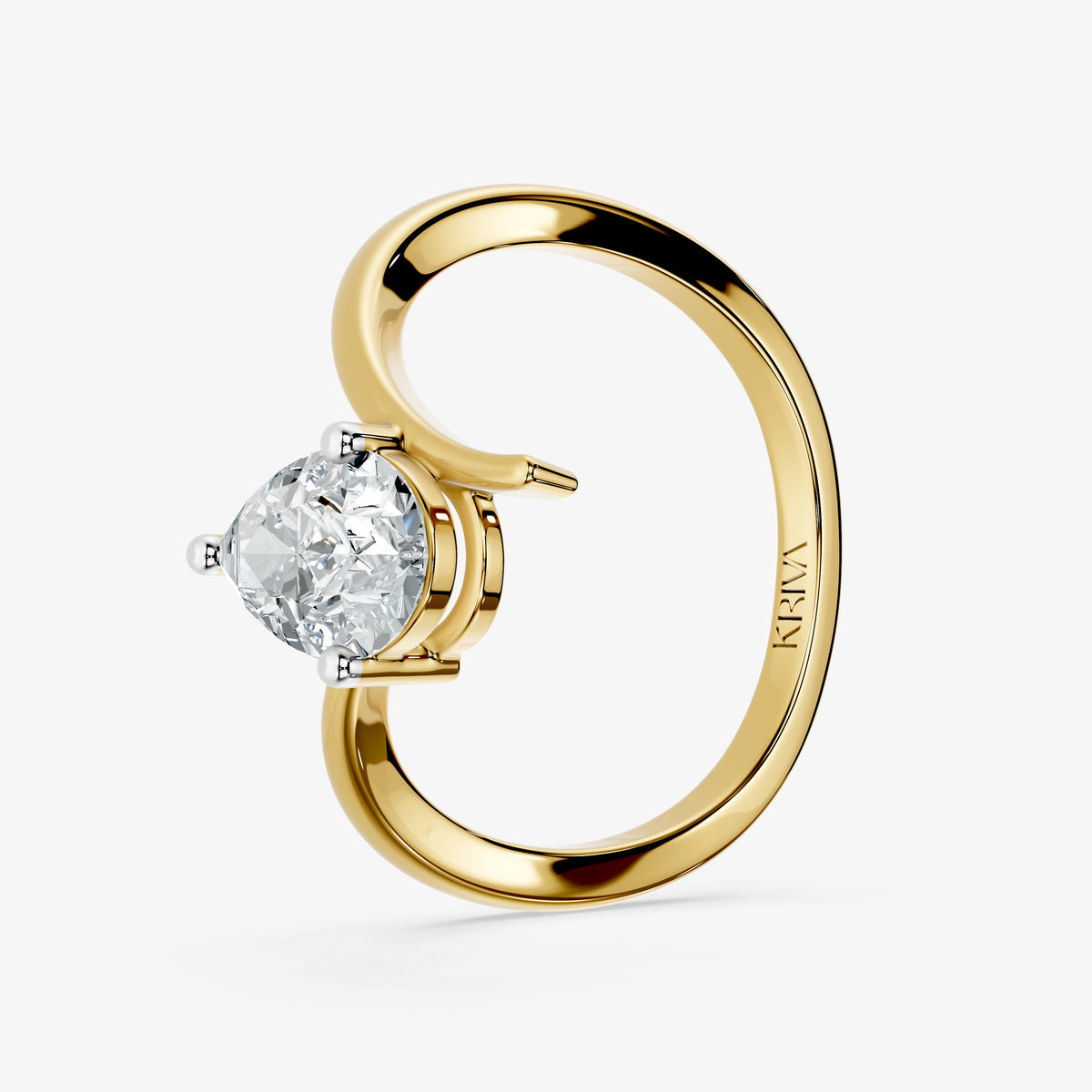 Pear Sway Diamond Ring