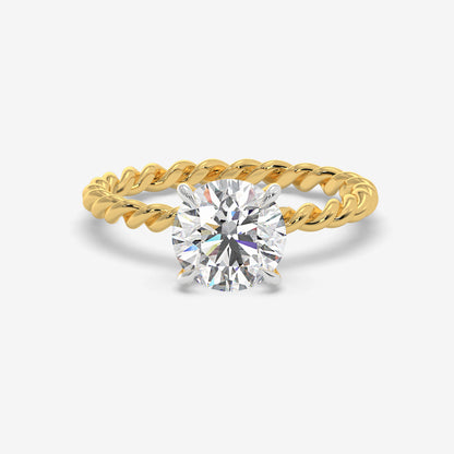 Twistline Solitaire Diamond ring