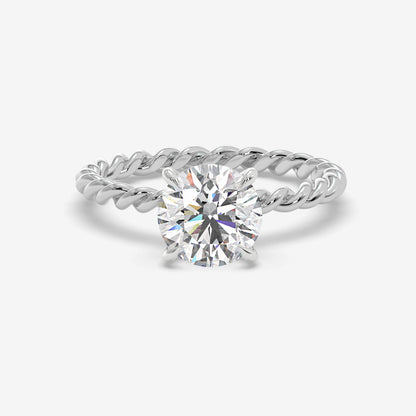 Twistline Solitaire Diamond ring