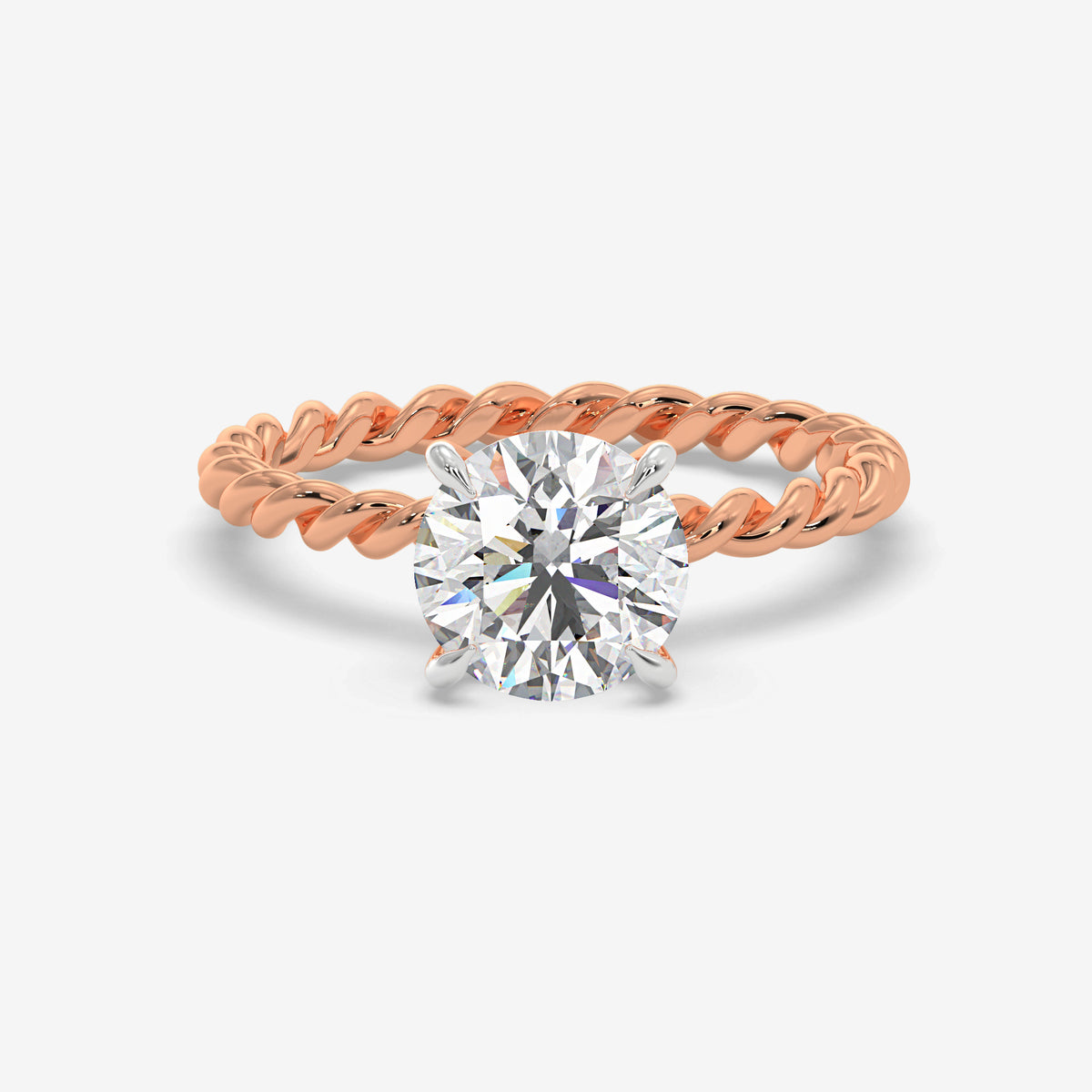 Twistline Solitaire Diamond ring