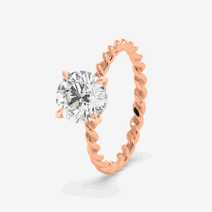 Twistline Solitaire Diamond ring