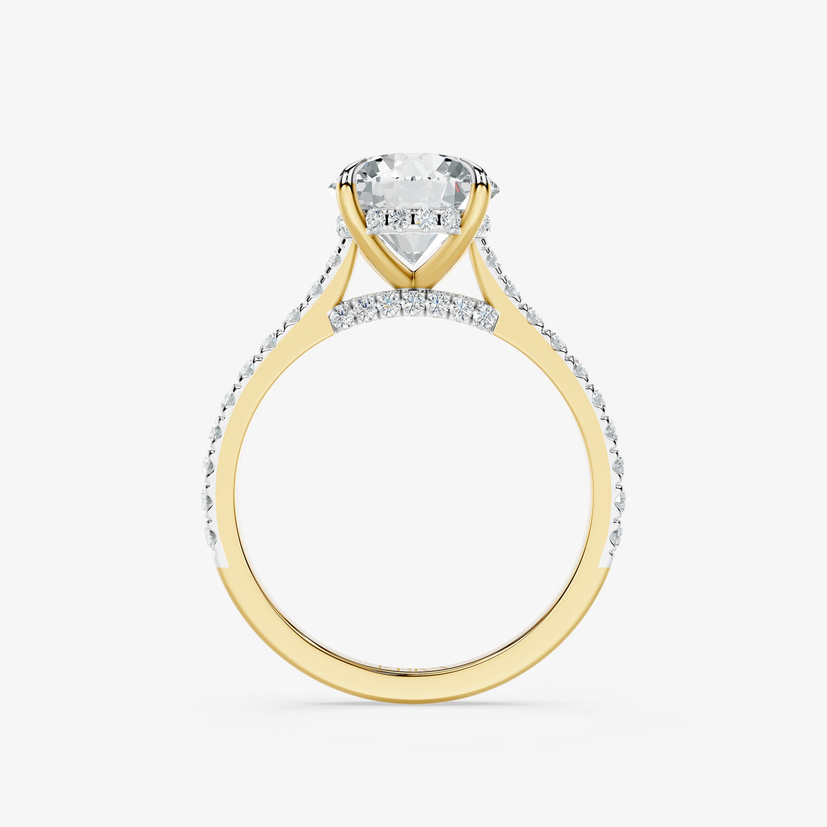 Seraphine Round Diamond Cathedral Ring