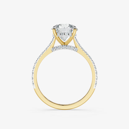 Seraphine Round Diamond Cathedral Ring