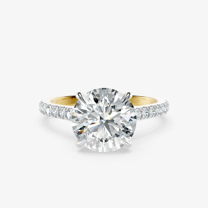 Seraphine Round Diamond Cathedral Ring