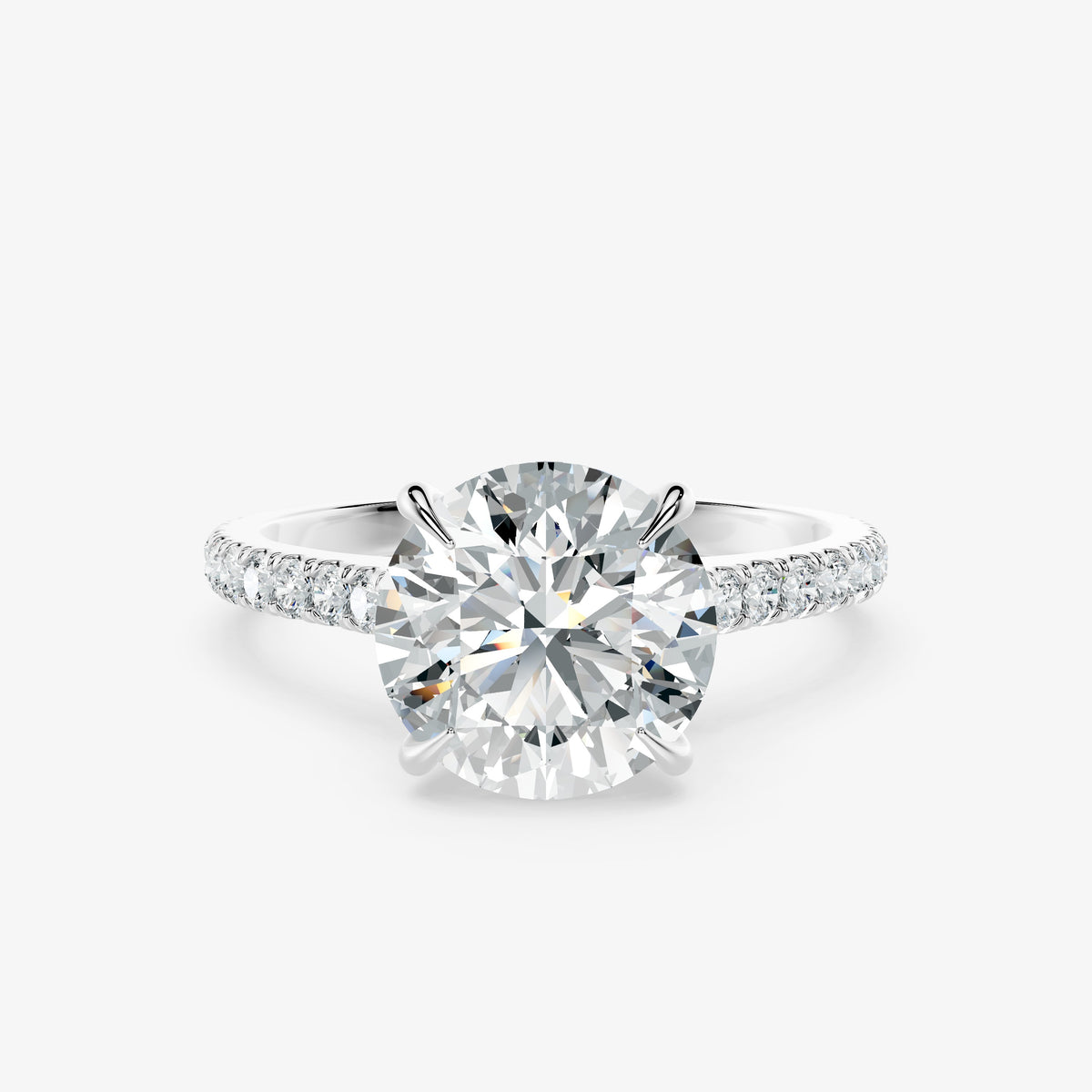 Seraphine Round Diamond Cathedral Ring