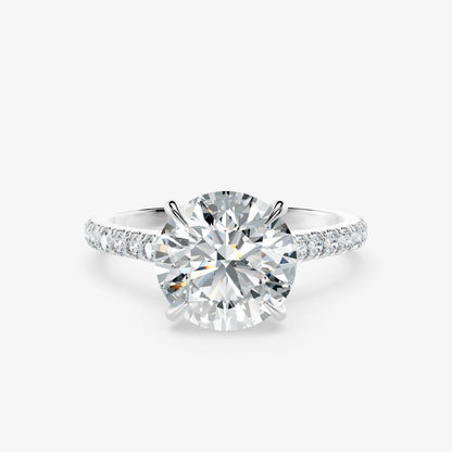 Seraphine Round Diamond Cathedral Ring