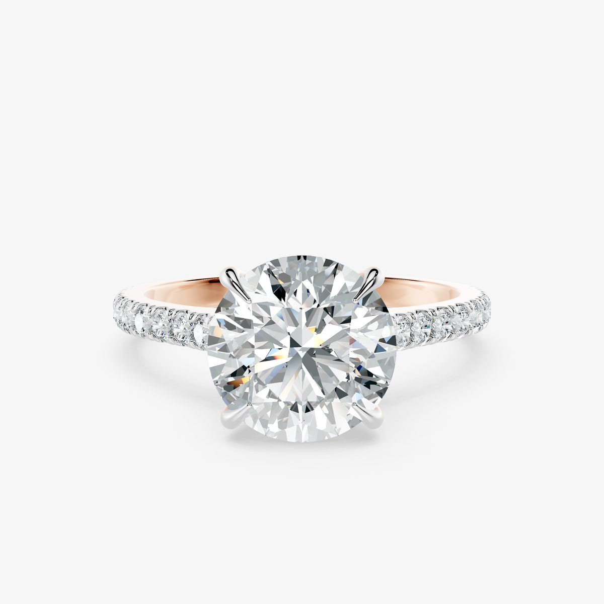 Seraphine Round Diamond Cathedral Ring