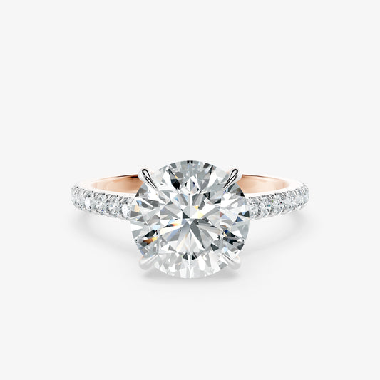 Seraphine Round Diamond Cathedral Ring