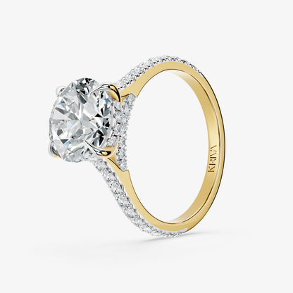 Seraphine Round Diamond Cathedral Ring