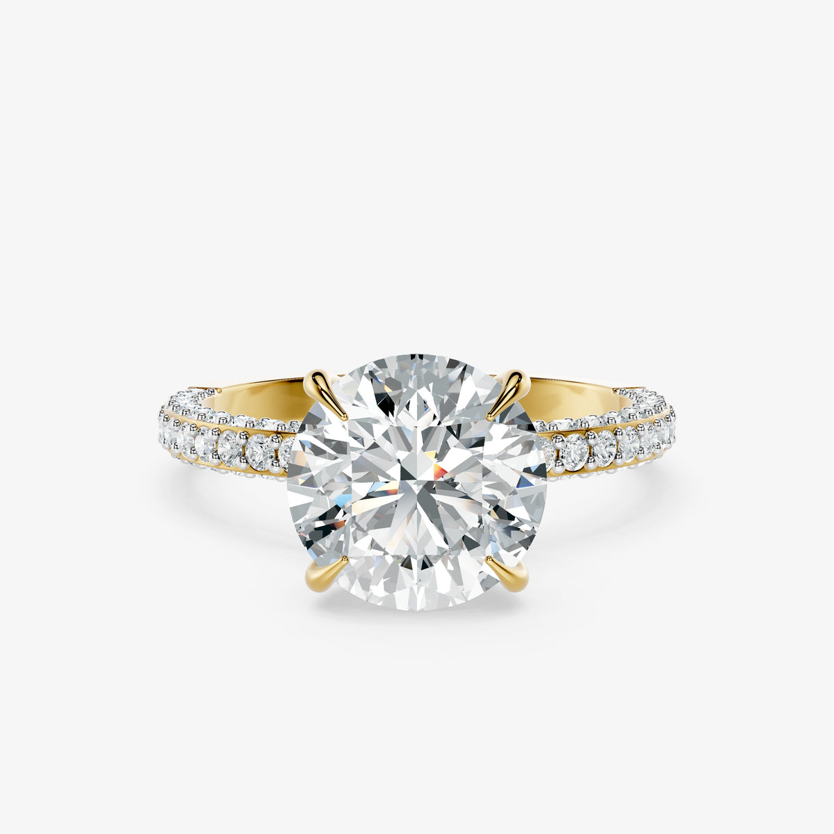 Amaris Round Diamond Signature Ring
